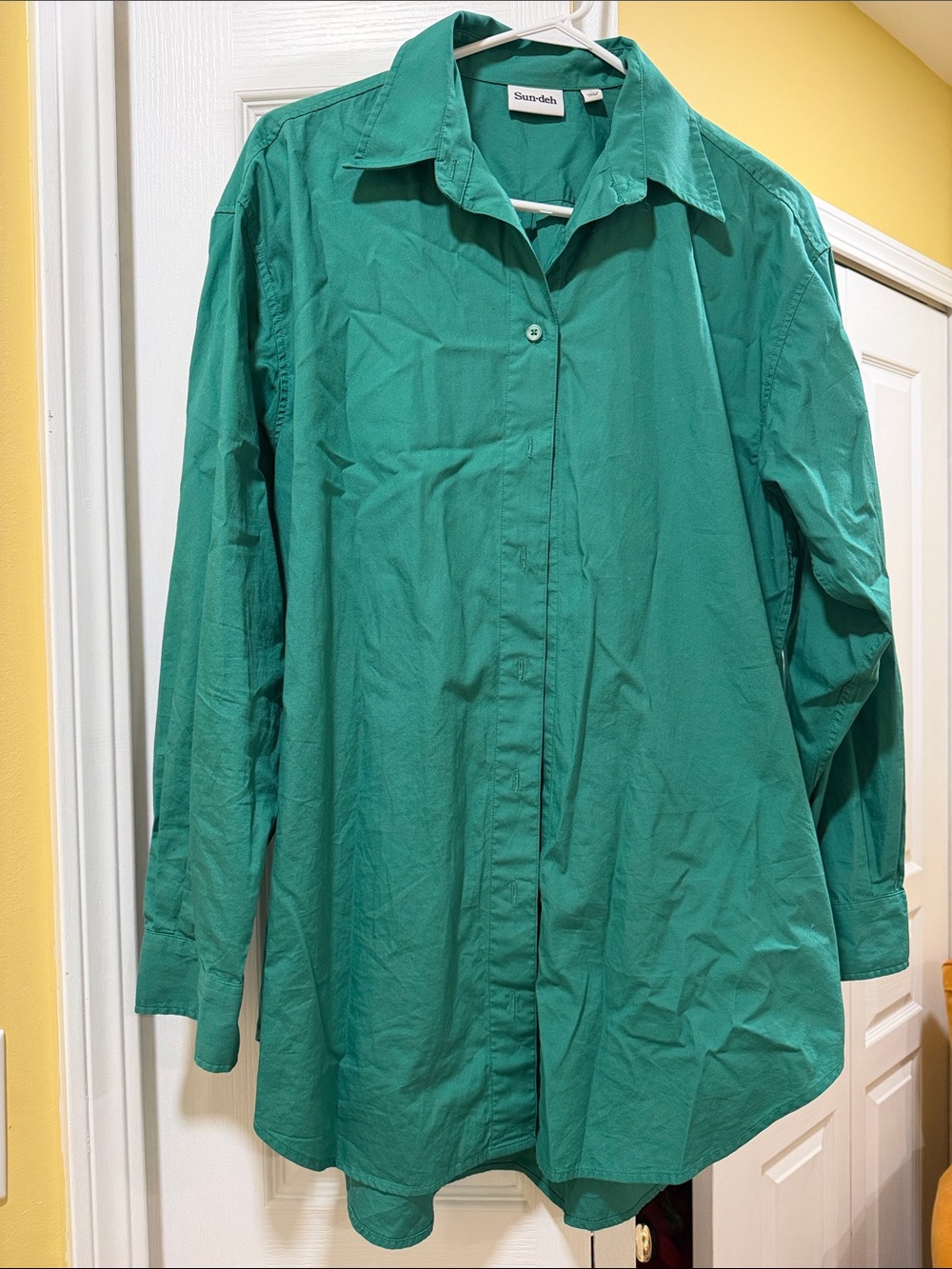 Aritzia Green Button-Down Shirt